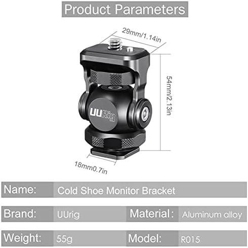Natefemin aluminijum Vlogger montiranje kamere za montažu hladnog cipela za hladnu cipelu nosač 1/4 vijak