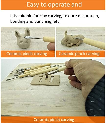 HTTMT-11kom Set grnčarskih alata za rezbarenje Vajanje modeliranje hobi Keramika Art Supplies Kit [P/N: