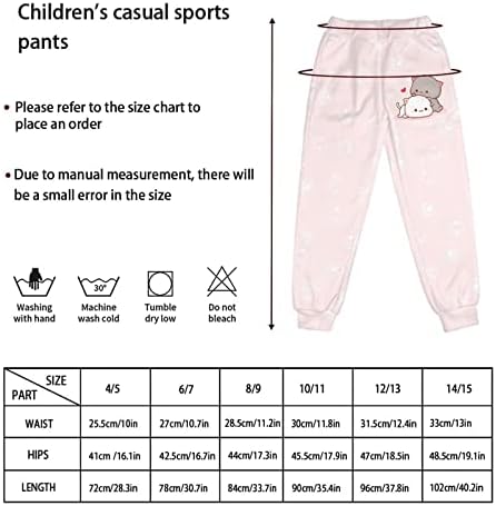 Showudesigns Dukseri za djevojčice 4-15 godina Ležerne atletske hlače sa džepovima