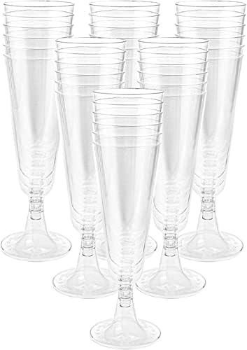 100 plastičnih šampanjnih flauta prozirna čaša 5oz za jednokratnu upotrebu šampanjca za jednokratnu