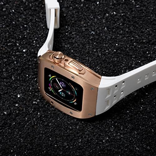 CNHKAU luksuzni modifikati mod komplet za Apple Watch Band Case 8 45mm 44mm Metalni okvir narukvica za