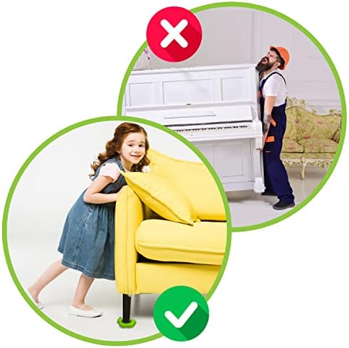 Teški namještaj 4 klizača za jednostavan i siguran kretanje, valjak uređaja pogodan za sofe, kaučeve i hladnjake,