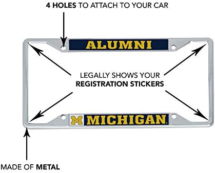 Univerzitet u Michiganu Okvir za licencu Wolverines Um U od M Blue Call Metal Registralni okvir za prednji