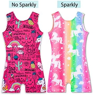rainbowsnow paket Hotpink jednorog gimnastičkih trikoa za djevojčice male djece Gym Biketard veličine