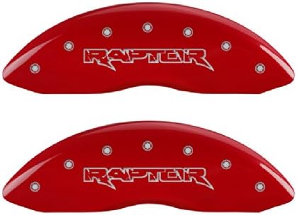 MGP poklopci čeljusti 10219srptrd crveni poklopci kočnice za Ford F-150 2012-2020 sa ugraviranim Raptorom