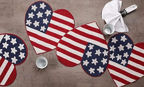 Svjetlo & Pro Dan nezavisnosti 4. jula Patriotska tema Američki zastava Stolni trkač za zastavu - Oblik