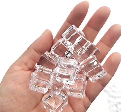 Zalaxt lažne kocke, 100pcs 15 mm lažni led, umjetni akrilni kristalni dijamanti, akrilni ledeni stijeni, vazni