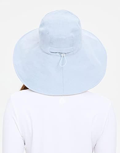 Solbari Ultra široki pamučni laneni šešir UPF50+ Uv zaštita, šešir za zaštitu od sunca