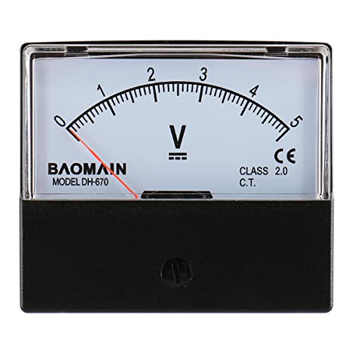 Baomain voltmetar DH-670 DC 0-5V pravokutnička klasa 2.5 analogna ploča napon napon