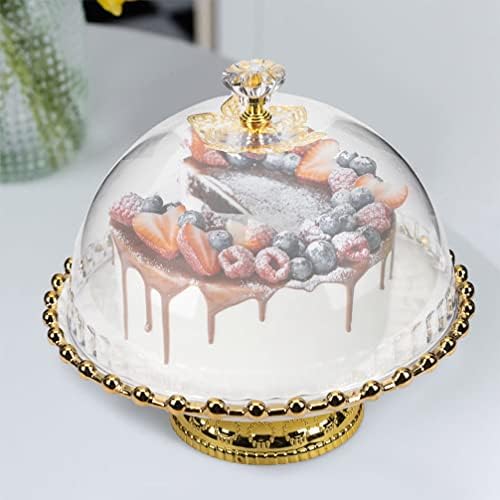 Yardwe keramički stalak za tortu s poklopcem s poklopcem s poklopcem s staklenim poklopcem torta