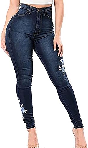 Ravne pantalone za noge Dama Proširivi struk Slabeni gumb Dugi gumb Prednji modernog rastezanja