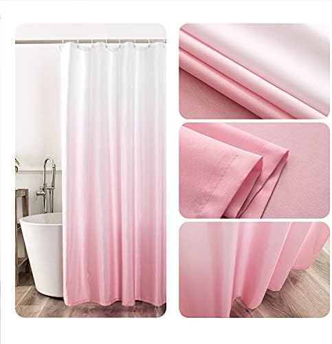Yi & Ze Ombre ružičasti za zavjese za tuširanje za kupatilo Oprema od tkanine Poliester Vodootporan