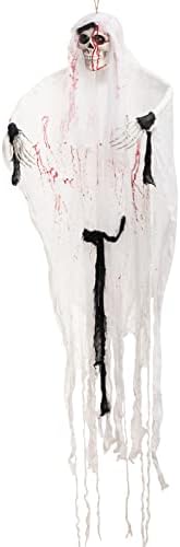 HOHO Halloween viseća dekoracija kostur nevjesta lice sa užarenim crvenim očima užasan zvuk strašno