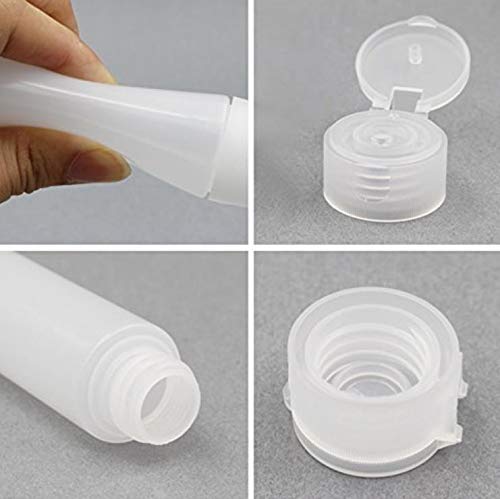 6pcs 50ml / 50g 1,7 unca bijelo prazno putne plastične plastike meke cijevi boce čišćenje kozmetičkih kontejnera