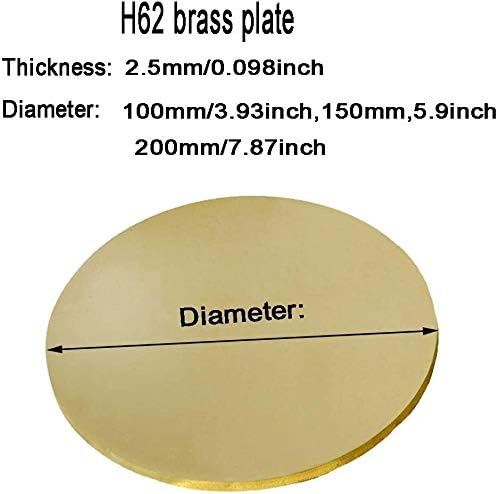 UMKY mesing ploča mesing okrugli ploča Metal štancanje prazan krug nema rupa za privjesak debljine 2. 5mm 2kom