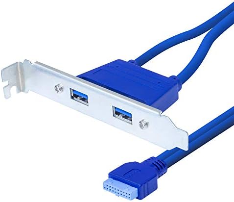 Kingwin USB 3.0 dual Port PCI nosač kabla sa ugrađenim 20-Pinskim zaglavljem, do 5 Gbps za maksimalnu