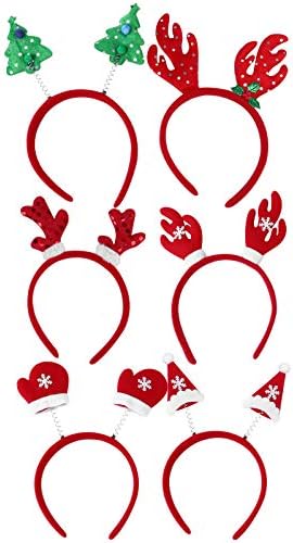 Bestoyard 6pcs Božićne lijepe kreativne trake za kosu kose obruče za kosu Party Favorist Boworss Xmas