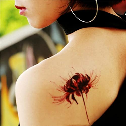 1 listova slika slika Druga obalna cvijeća manzhushahua naljepnice za tetovažu crvena simulacijski sanduk fsorak
