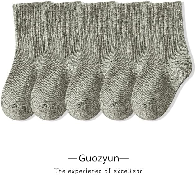 Guozyun Kids Boys Girls Cotlop Crew Socks Athletic Socks Ugodne haljine za unisex Dječja djeca 3-12 t