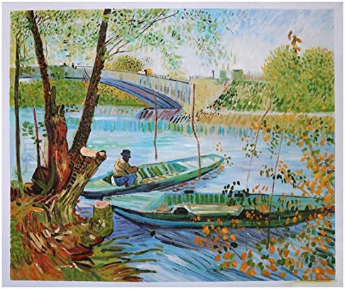 Ribolov u proljeće, Pont de Clichy-ručno oslikana reprodukcija uljanih slika Vincenta van Gogha,Umjetnost
