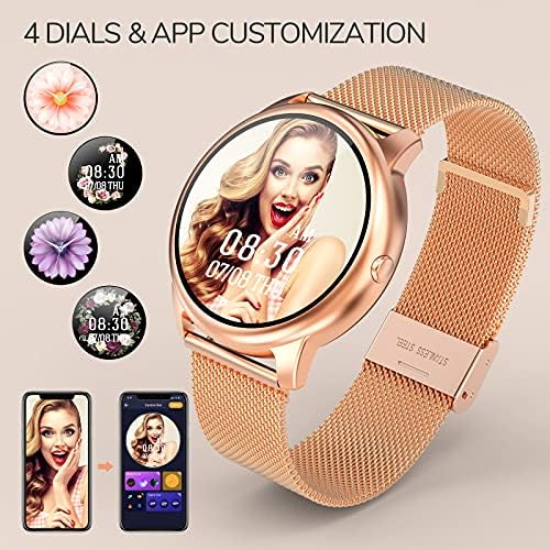 Pametni satovi za žene, pametni sat za Android i iOS telefone IP68 Vodootporan sa zaslonom u boji, zakupa
