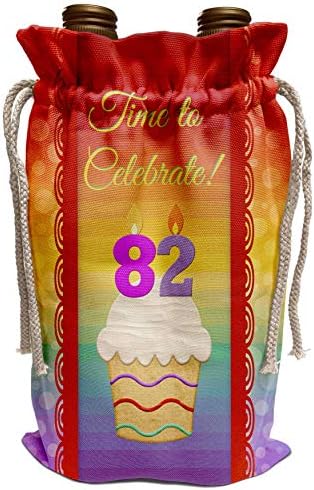 3Droza Bordery Rođendan za rođendan - Cupcake, broj svijeća, vrijeme, slavite 82 godine pozivnicu