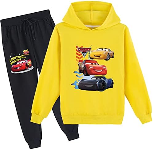 Umocanski dječački automobili povuku preko duksere i jogging hlače-munja McQueen grafika 2 kom