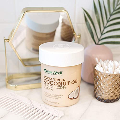 NATURE WELL Extra Virgin coconut oil hidratantna krema za lice, tijelo, & ruke, Anti Aging,
