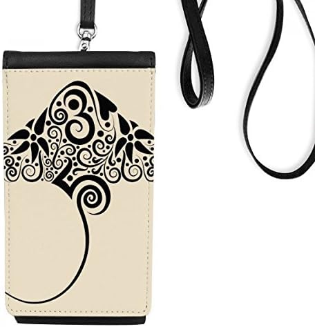Klizač crno-bijeli uzorak životinjski telefon novčanik torbica viseći mobilni torbica crnog džepa