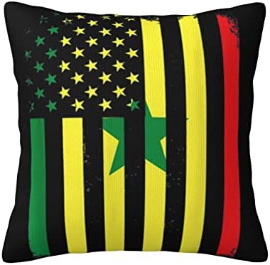 Kadeux America i Senegal zastava jastučni umetci 18x18 inčni jastuci za bacanje u umetanje pokrivača jastuka