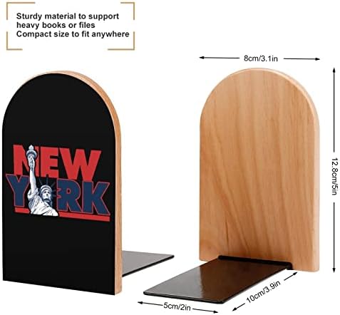 New York City i Kip slobode SAD neklizajuće Drvo Bookends Heavy Duty Book čep za dekorativne police