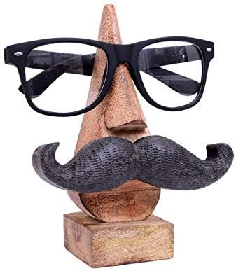 Cijeli dan prodaja - Babli 6.5 Ručno rađeni drveni nos u obliku nosača Spects Spects Držač za naočale