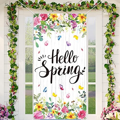 Pozdrav proljetni poklopac za dobrodošlicu za proljeće cvjetni ukrasi za zabavu Šareni proljetni leptir