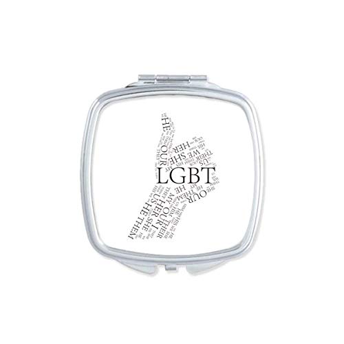 LGBT duga Zastava veliki Art Deco poklon modno ogledalo prijenosni kompaktni džepni šminka