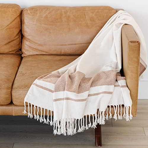 Mekani luksuzni luksuz Chenille Fringe bacajte pokrivač za kauč | 50 x 60 meka, teksturirani, pahuljasti, topli,