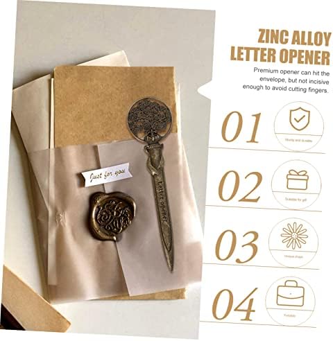 ZERODEKO 4 kom pisama otvarača otvarača za žene Vintage koverte Otvor za omotnicu cink Legura otvarač