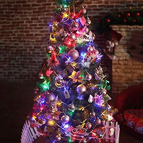 Yumuo 6ft Božićno drvce, luksuzni šifrirani borovi borovi sa LED za kućnu zabavu u zatvorenom vanjskom