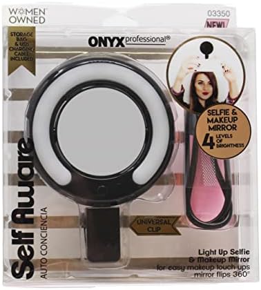 Selfie Ring light ogledalo za šminkanje - kopča na Prijenosnom svjetlu za telefon, 360 ogledalo, Punjivo USB