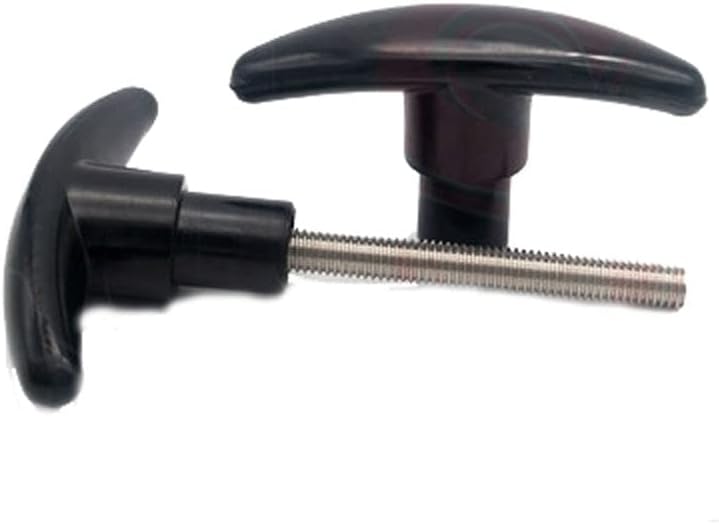M6 crna boja T-type bakelit plastic head handle Screw ručni vijci 304 nerđajući čelik -)