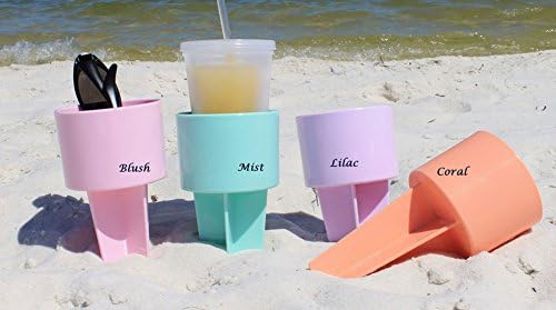 SPIKER Set od četiri držača čaša za pijesak za piće na plaži-nove pastelne boje