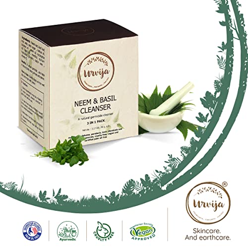 Urvija neem & Bar za čišćenje bosiljka protiv akni protiv zagađenja sapun za čišćenje za masnu do osjetljivu