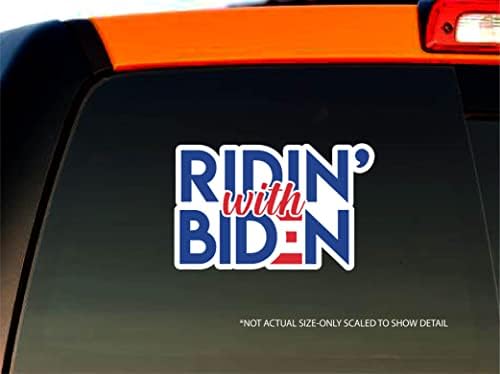Slikemith Ridin with Bidene naljepnica Vinyl Decal Car prozor | Bijela | 6 široko