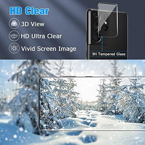 [2 + 2 paket] Ultra 5g zaštitni ekran, HD Clear 9h Kaljeno staklo otporne na ogrebotine, otključavanje