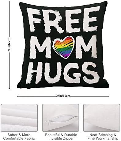 Bacite jastuk Besplatna mama zagrljaj LGBT gay jastuk Lesbian Gay Progress Pride Custy Rustic Rainbow