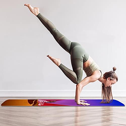 Debela neklizajuća Vježba & amp; fitnes 1/4 prostirka za jogu sa egipatskim otiskom piramida za Yoga