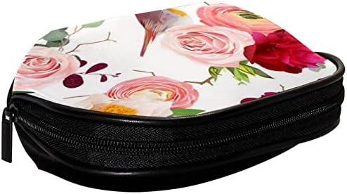 Toaletna torba, kozmetička torba za šminku za žene muškarci, proljeće ružičasta ruža cvijet ptica