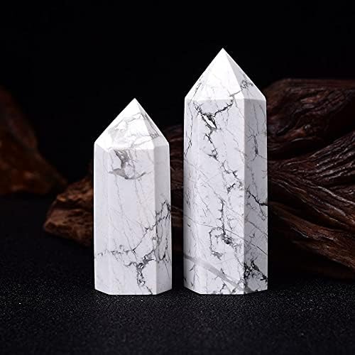 Seewoode AG216 1pc Natural White Tirquoise Point Crystal Hearing Kallaite Reiki Energy Stone Prirodni kvarcni