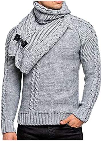 Šal i pulover Zimski muški komadi bluza za vrat 2 dugi rukav o setu jesen i džemper od pune