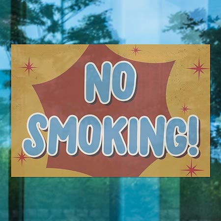 CGsignLab | Ne pušenje -Nostalgia Burst Prozor Cling | 18 x12