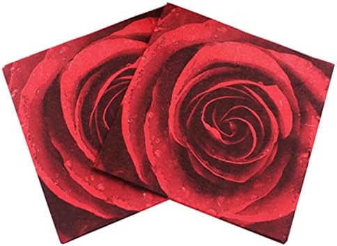 Besponzon Bulk Salveni 20 listova salveta za goste crveni ručnik dnevno vjenčanje tkivo piće Hotel rođendan